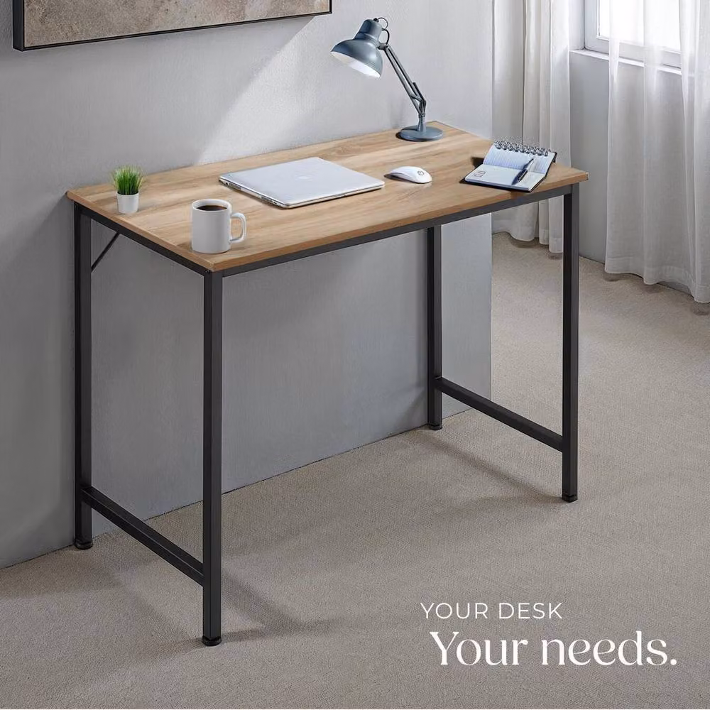 tectake Jenkins Writing Desk in Light Oak – 5