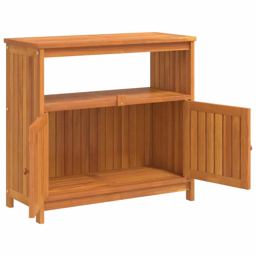 Berkfield Home Garden Console Table in Brown Solid Acacia Wood, W/D/H: 80 x 35 x 75 cm – 3