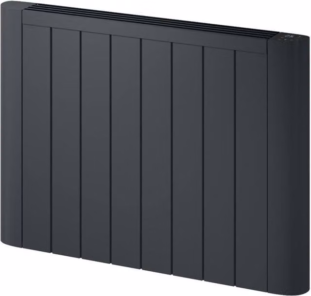 Bathroom Kingdom Serre Anthracite Designer Horizontal Radiator in Grey, W: 80 cm, H: 58 cm