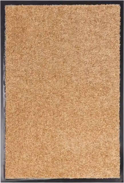Berkfield Home Washable Non-Slip Doormat, Beige, W: 60 cm, D: 40 cm