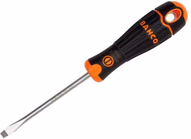 Bahco Bahcofit Flared Slotted Screwdriver, Multi Colour