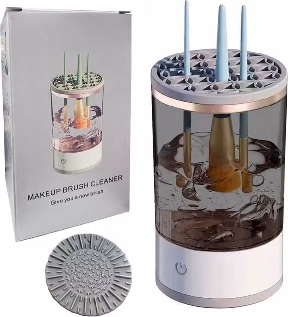 KORVIXA Grey Electric Makeup Brush Cleaner Machine