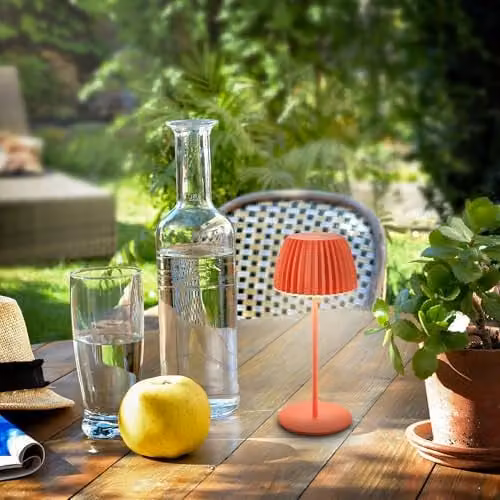 Briloner Riffle Mini Rechargeable LED Table Lamp, Orange, W/D/H: 8.5 x 8.5 x 20 cm – 5