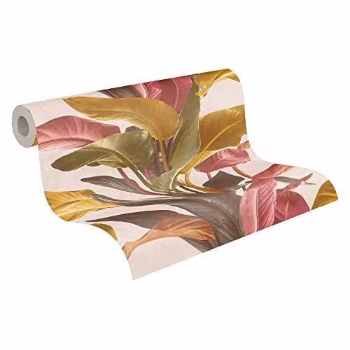 A.S. Création Botanical Garden Floral Wallpaper in Brown, Orange, Red and Multicolour, W/H: 53.0 x 10.05 m – 1