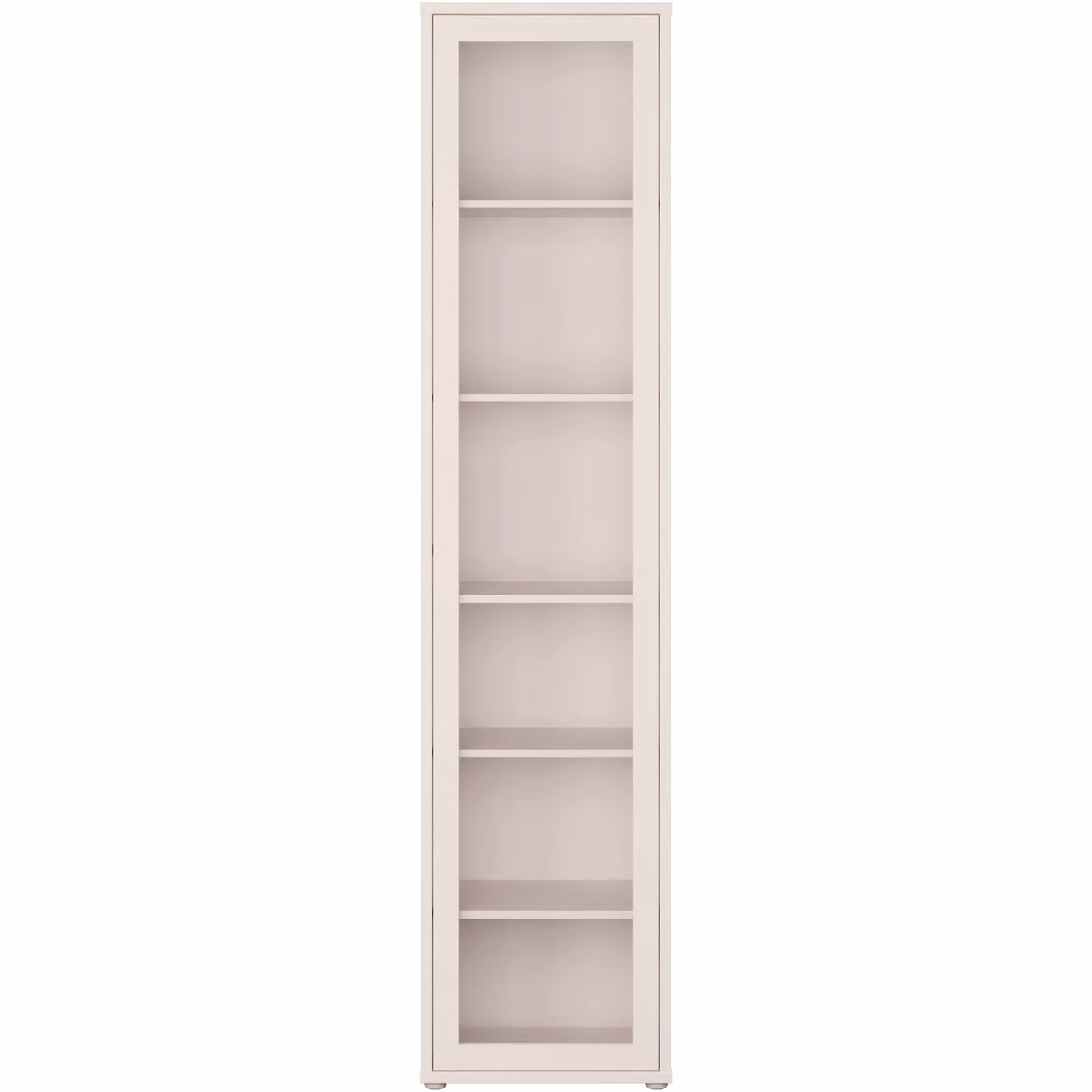 Furniture To Go Alice Springs Slim Tall Display Cabinet with 1 Glass Door and 5 Shelves in Sand – 2