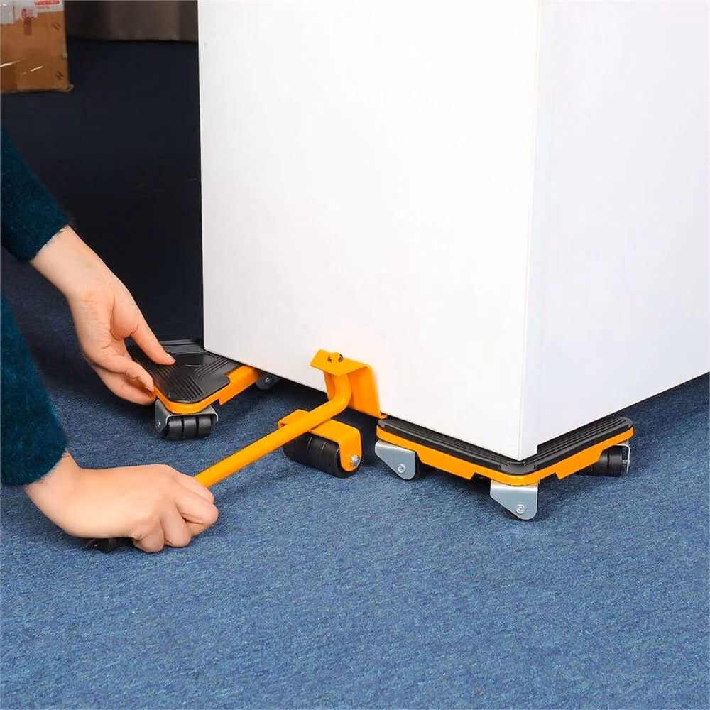 SPETLEK Furniture Lifter Shifter Roller Wheels Moving Tools Kit in Yellow and Black – 3