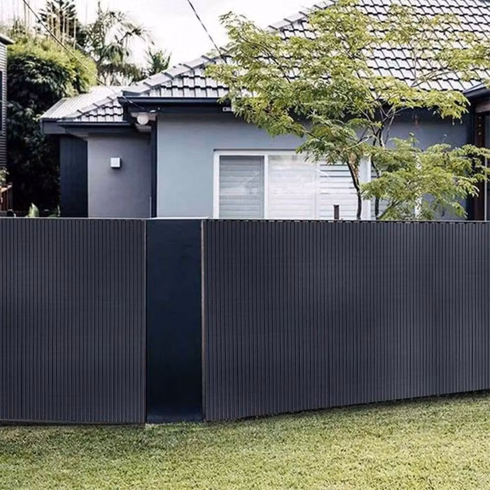 SPETLEK Dark Grey PVC Garden Privacy Fence, Opaque Mat Finish, W: 100 cm x H: 60 cm – 2