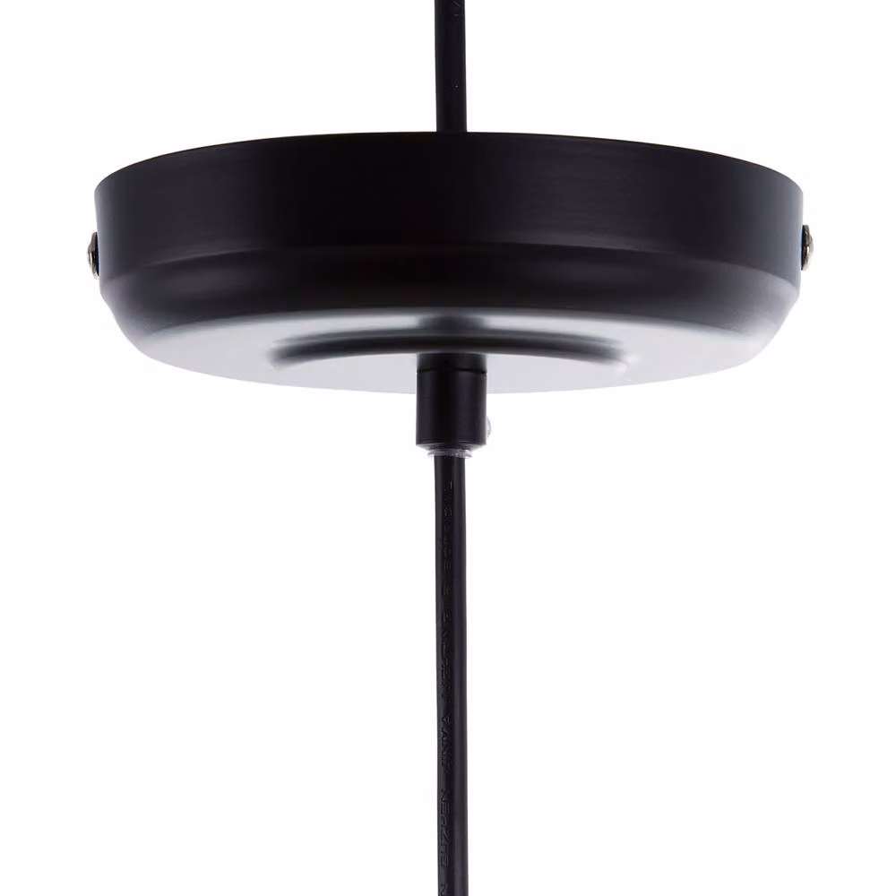 Wyld and Coco Industrial Black Cage 1 Light Pendant with Metal Openwork Shade – 5