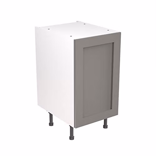 Kitchen Kit Shaker Door Flatpack Base Cabinet in Dust Grey Matt, W/D/H: 45.0 x 57.0 x 87.0 cm