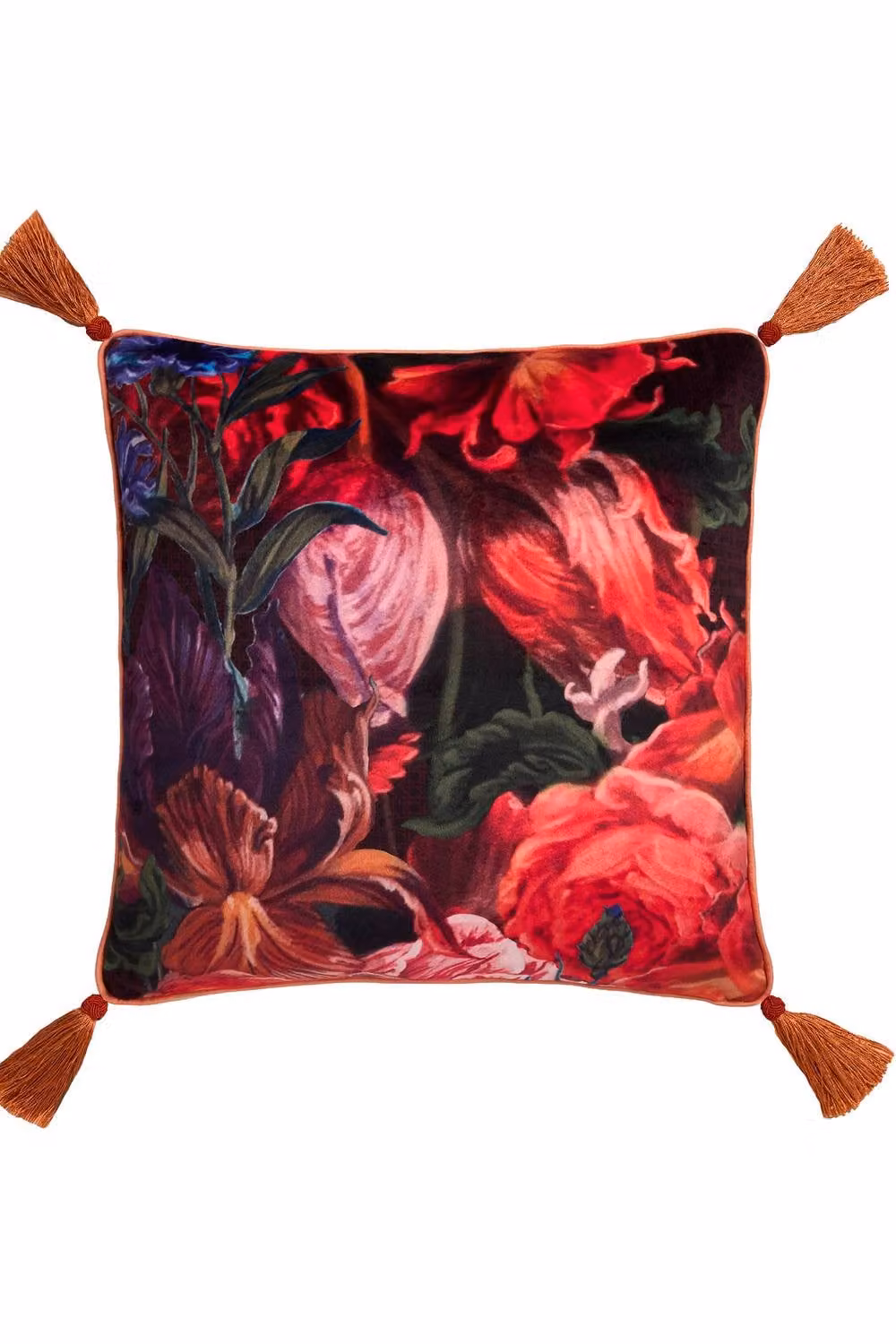 House of Llewelyn-Bowen Grande Chintz Multicolour Floral Velvet Square Cushion, W/D/H: 43 x 43 x 43 cm – 2