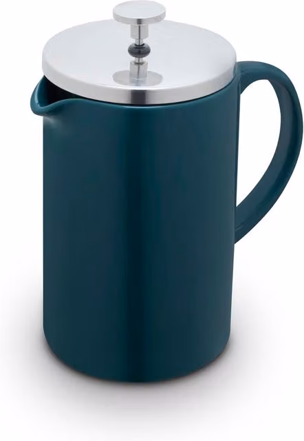 Barbary and Oak Nattura Ceramic Cafetiere in Petrol Blue