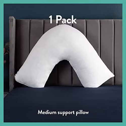 Slumberdown White V Shape Wedge Support Pillow W: 84 cm, D: 35 cm – 2
