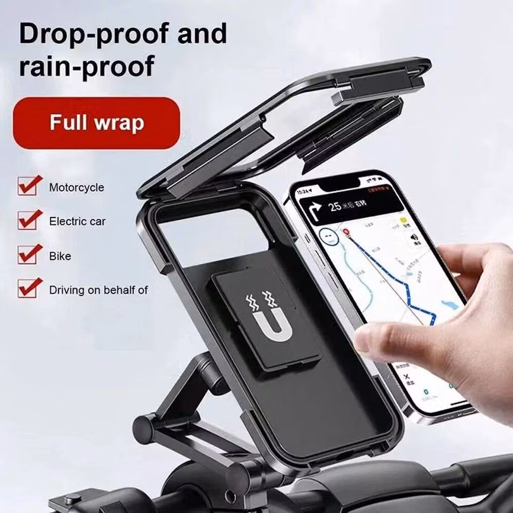 FLAVORA Waterproof and Shockproof Bike Phone Mount Holder in Black – 5