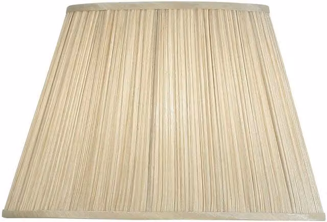 Loops Modern Elegant Round Tapered Lamp Shade in Beige Pleated Organza