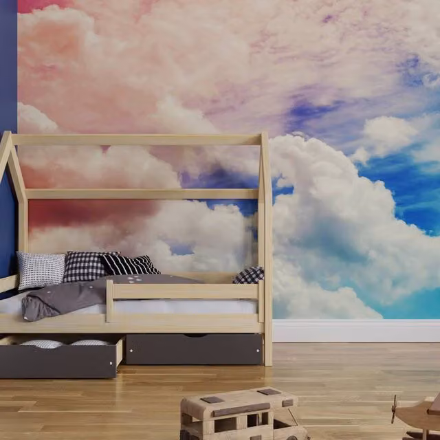 Superfresco Easy Day Dreamer Abstract Mural in Pink, Purple and Blue, W: 300 cm, H: 280 cm – 1