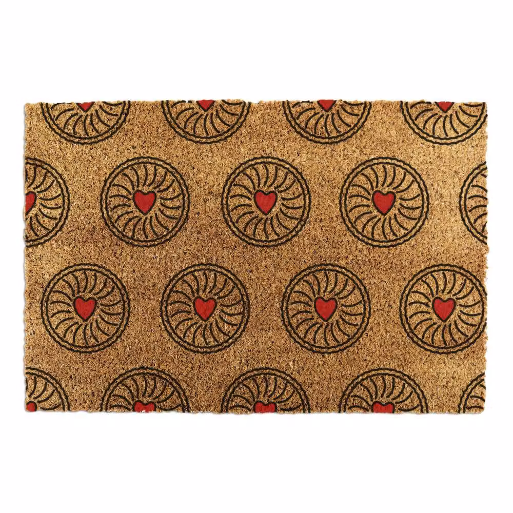 Artsy Mats Jam Biscuit Coir Doormat in Brown, W: 60 cm, D: 40 cm – 3
