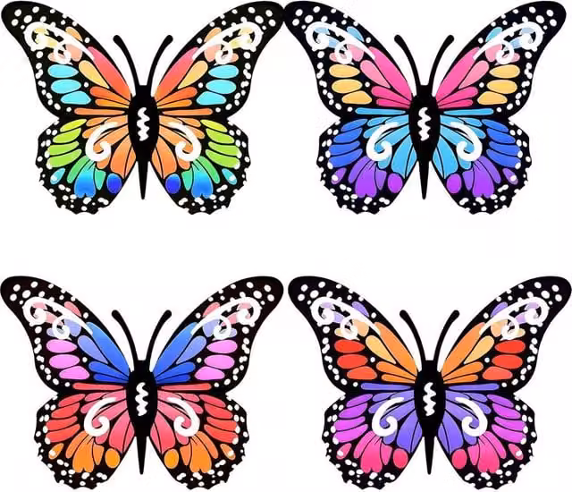 Quipulse Style 2 Multicolour Acrylic Butterfly-Shaped Hanging Ornament