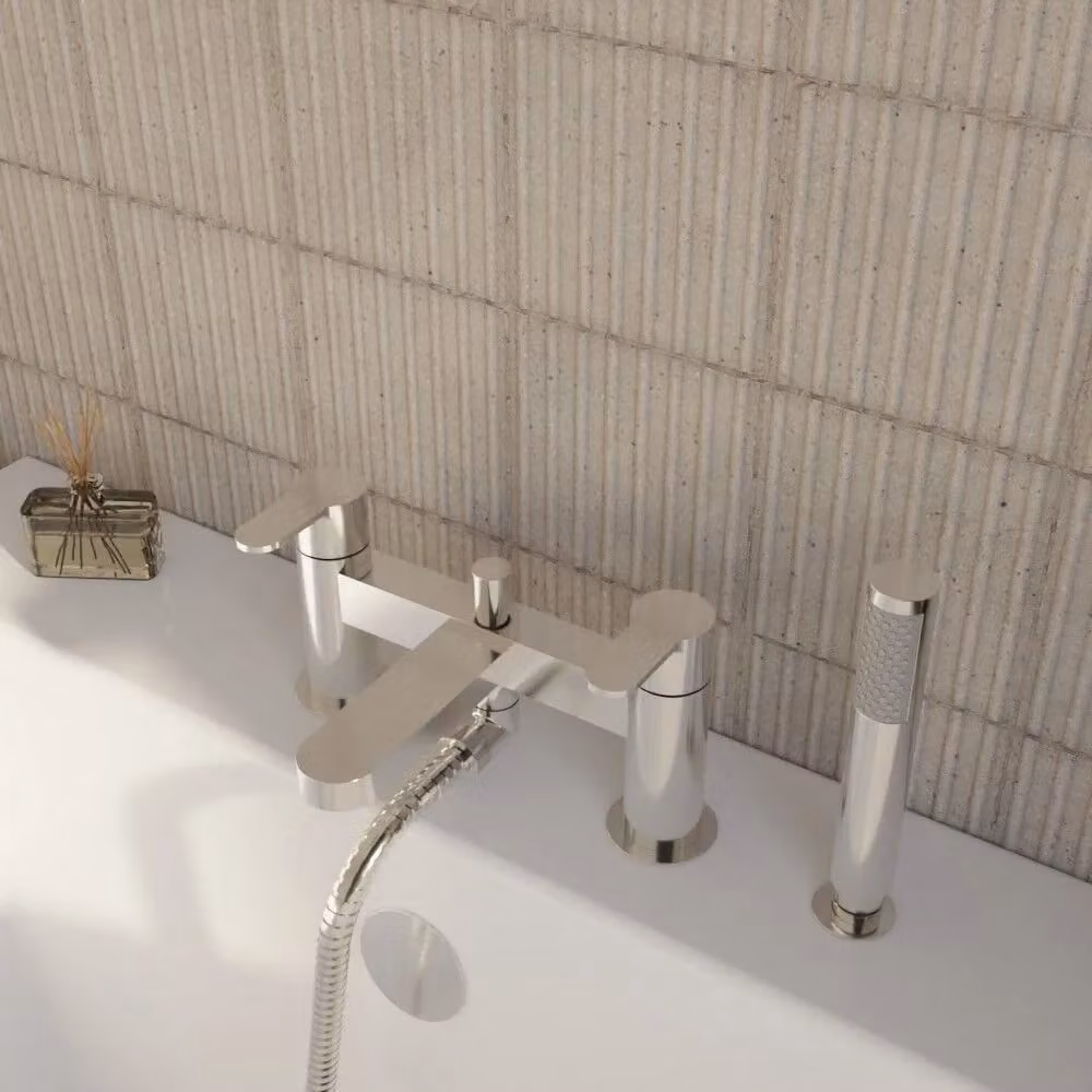 Balterley Pride Round Wall Mounted Bath Shower Mixer Tap, Chrome, Silver – 2