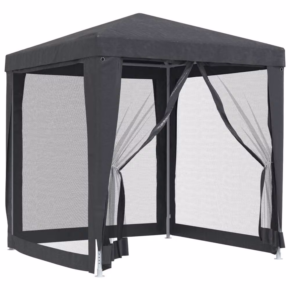 Berkfield Home Party Tent with 4 Mesh Sidewalls, Anthracite, W/D/H: 200 x 200 x 240 cm – 3