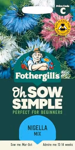 Mr Fothergill's Oh Sow Simple Nigella Flower Seeds, White and Blue