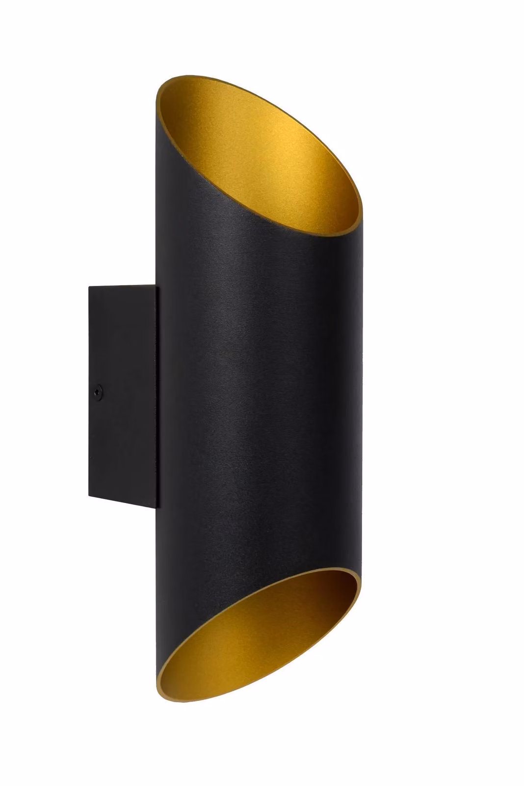 Lucide Quirijn Modern Dimmable Up and Down Wall Light in Black and Gold/Brass, G9 – 2