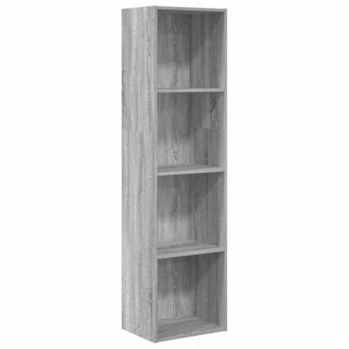 vidaXL Modern Grey Bookcase in Engineered Wood W/D/H: 40 x 30 x 152 cm – 1