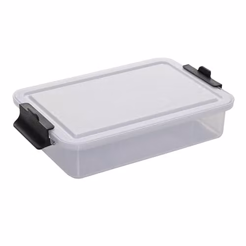 Farberware Multi-Purpose Food Storage Container with 11 Dividers and Chopping Board Lid, Transparent, W/D/H: 32.26 x 20 x 19.8 cm