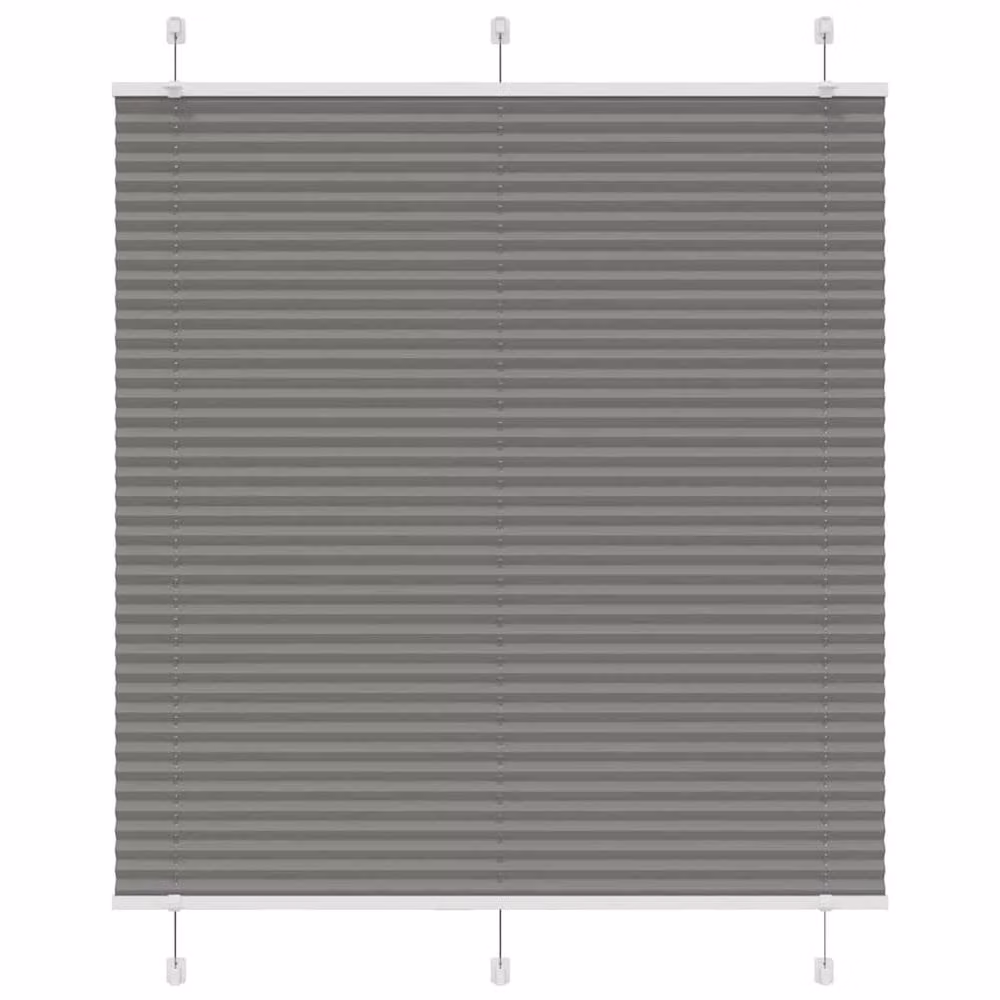 Berkfield Home Single Pleat Fabric Blind in Anthracite Grey, W: 115 cm, H: 150 cm – 1
