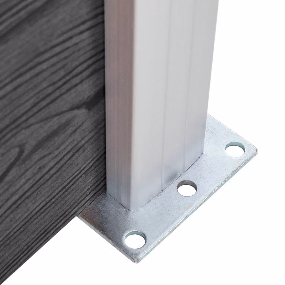 Berkfield Home WPC Fence Panel Set in Black, W: 699 cm, H: 146 cm – 4