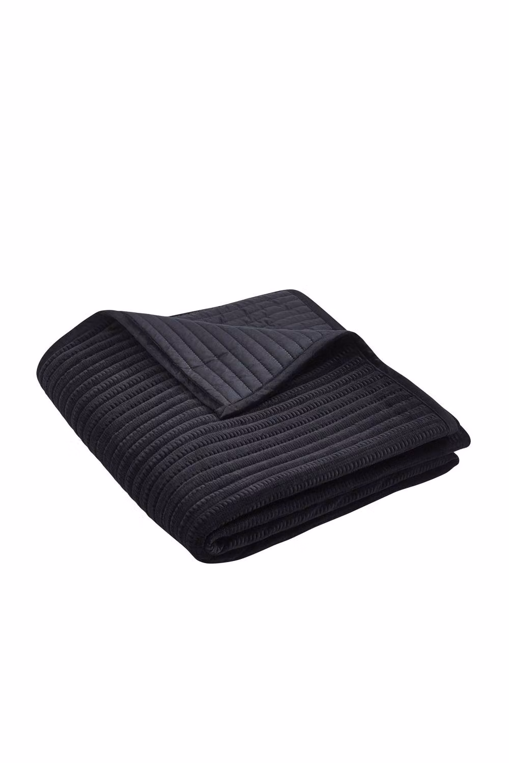 Catherine Lansfield Velvet Pinsonic Quilted Bedspread in Black, W x D: 220 x 220 cm – 2