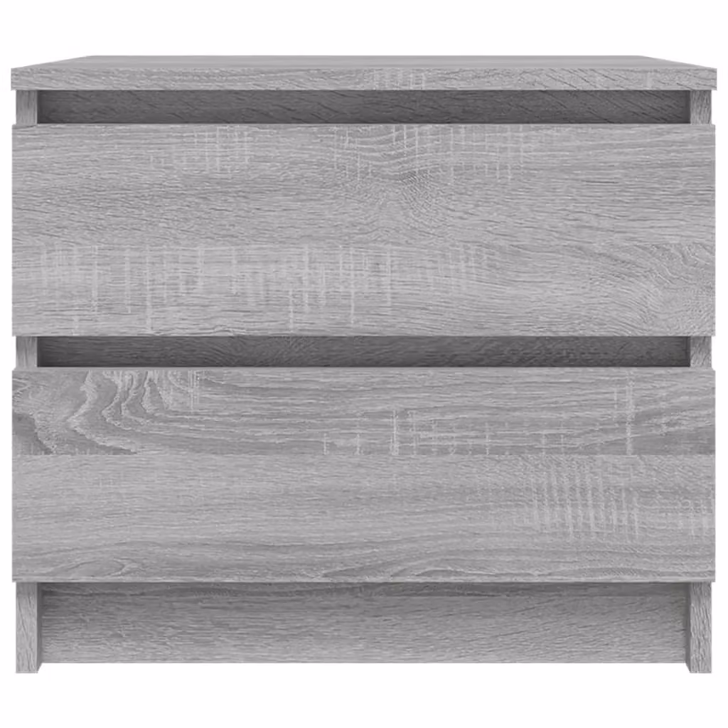Berkfield Home Set of 2 Grey Sonoma Bedside Cabinets in Engineered Wood W: 50 cm, D: 39 cm, H: 43.5 cm – 3
