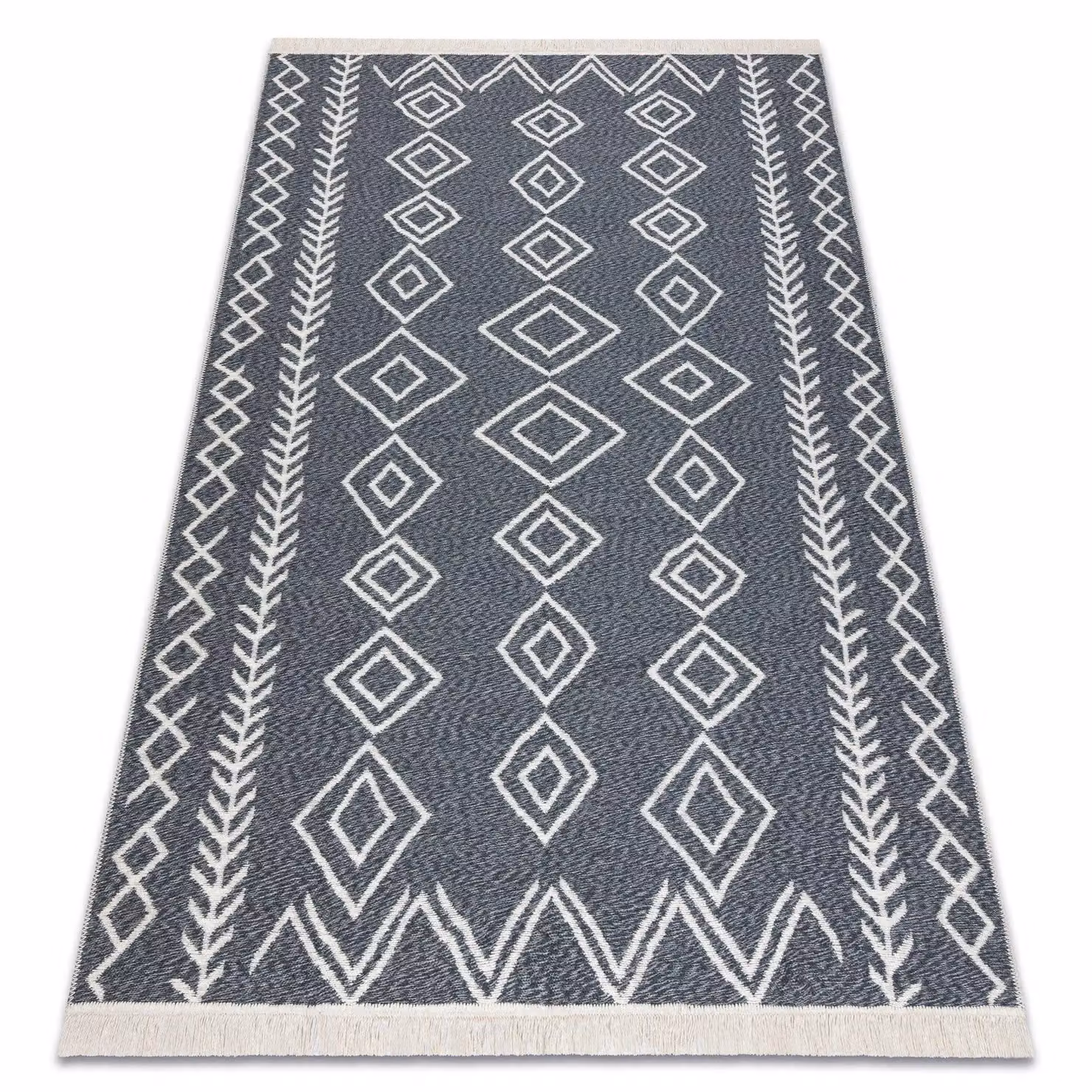 RugsX Twin Metallic Boho Rectangular Cotton Rug with Fringes, W: 120 cm, L: 170 cm – 2