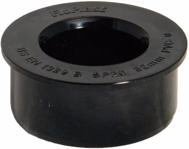 FloPlast Boss Adaptor Solvent Weld 32mm Black and Grey Plastic