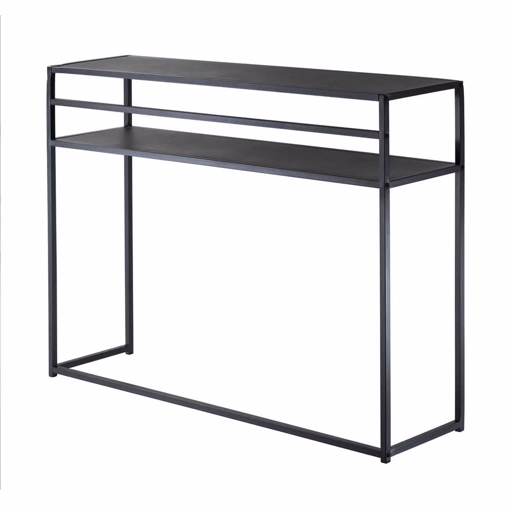 CALICOSY OLLI Black Metal Console Table – 3