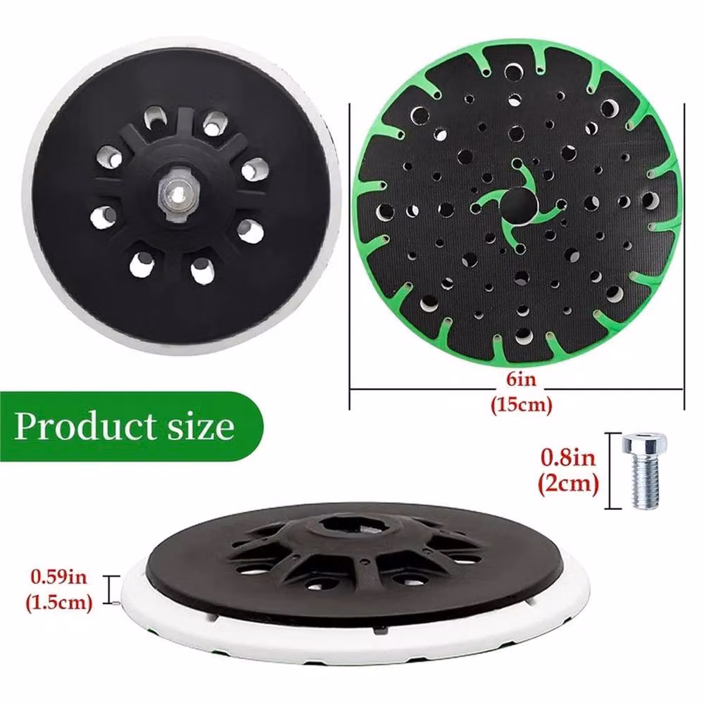 Nordara 150mm Cushion Pad Interface Hard Sanding Pad in Black, W: 10000 mm, H: 520 mm – 2