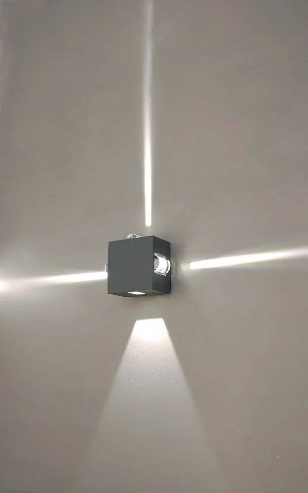 Netlighting Agner LED 4 Light Outdoor Wall Light in Grey Aluminium with IP54 Rating – 2