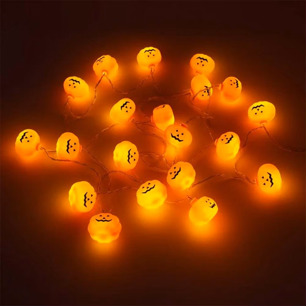 Dragodirect LED Pumpkin String Lights with 10 Warm White Bulbs in Orange for Halloween and Autumn Parties – 2