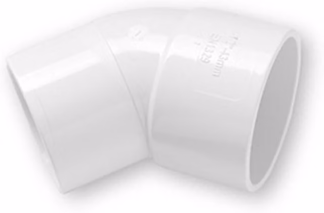 Primaplumb 40mm 45 Degree Spigot Bend in White and Grey