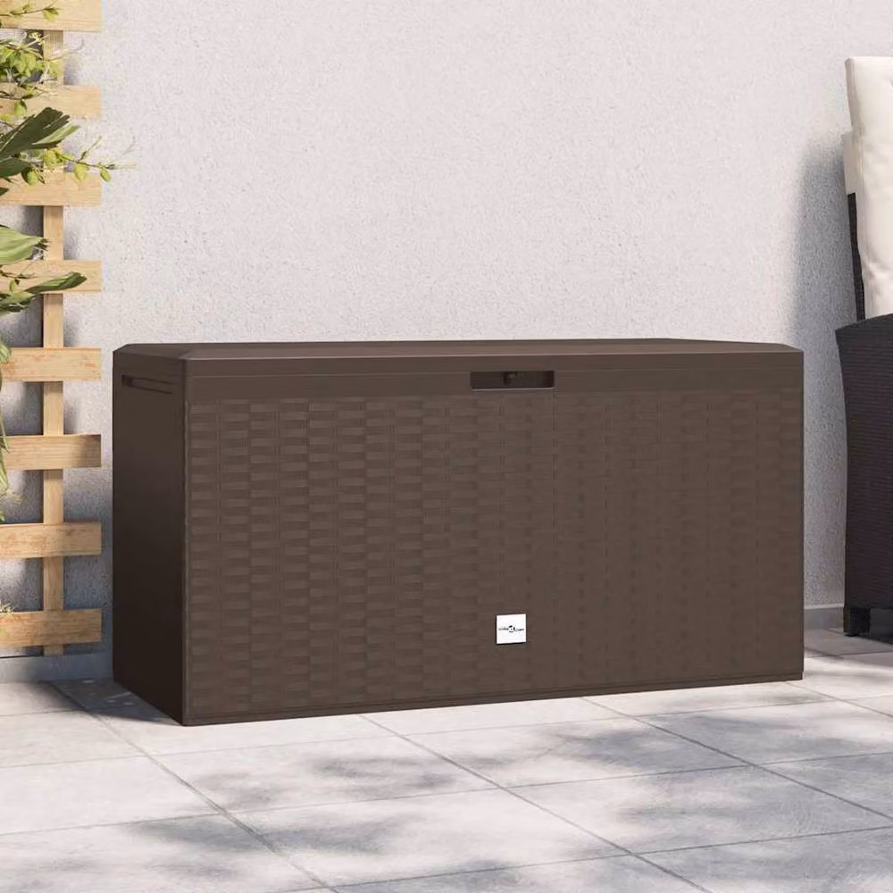 Berkfield Home Garden Storage Box in Brown, W/D/H: 114 x 47 x 60 cm – 2