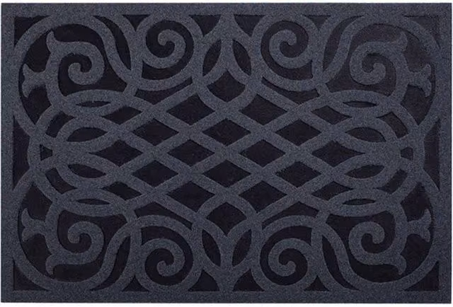 Nicoman Heavy Duty Outdoor Rubber Doormat in Grey, W/D/H: 60 x 40 x 1 cm – 1