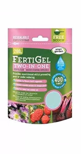 Smart Garden Products Fertigel 2 in 1 Slow Release Fertiliser and Water Hydrating Crystals, 200g