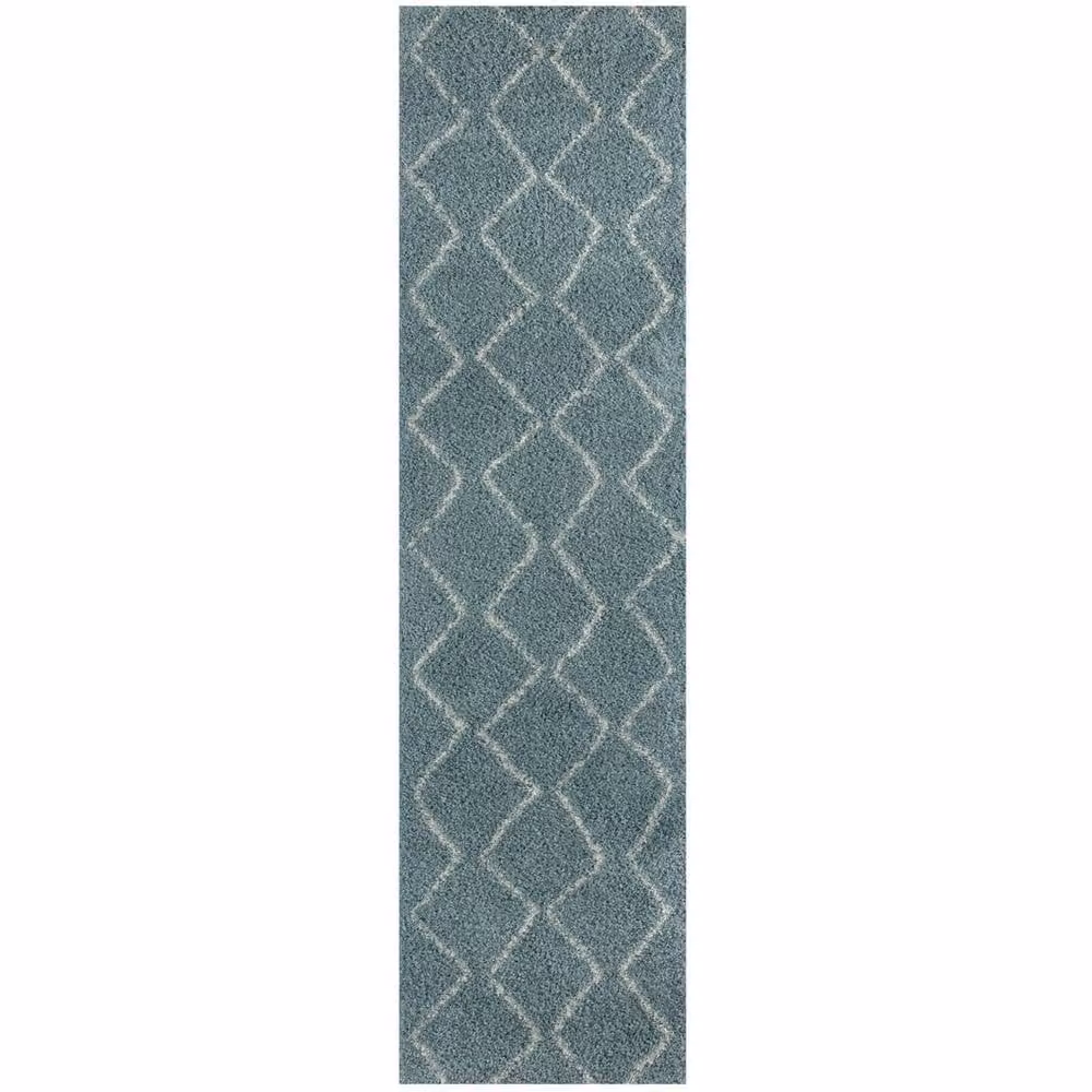 THE RUGS Soft Moroccan High Pile Shaggy Rug, Duck Egg Blue, W: 120 cm, L: 170 cm – 2