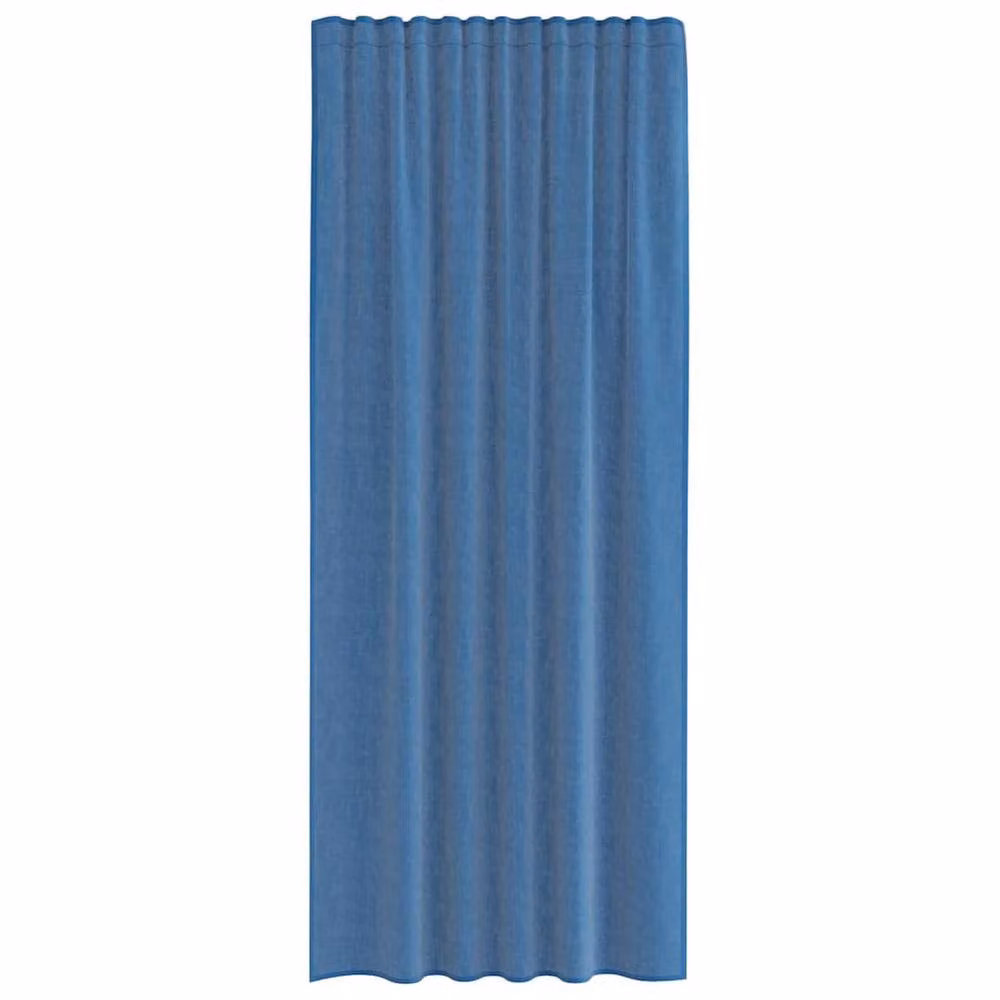 Berkfield Home Royal Blue Transparent Voile Fabric Curtains with Rod Pockets, 2 Pack, W: 140 cm, H: 225 cm – 3