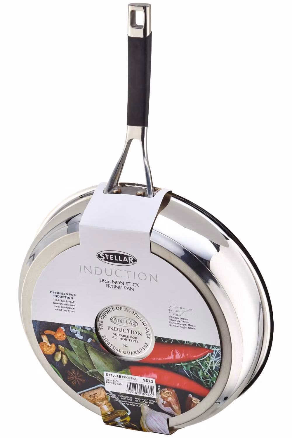 Stellar Non-Stick Aluminium Frying Pan, 28 cm, Metallic Silver – 3