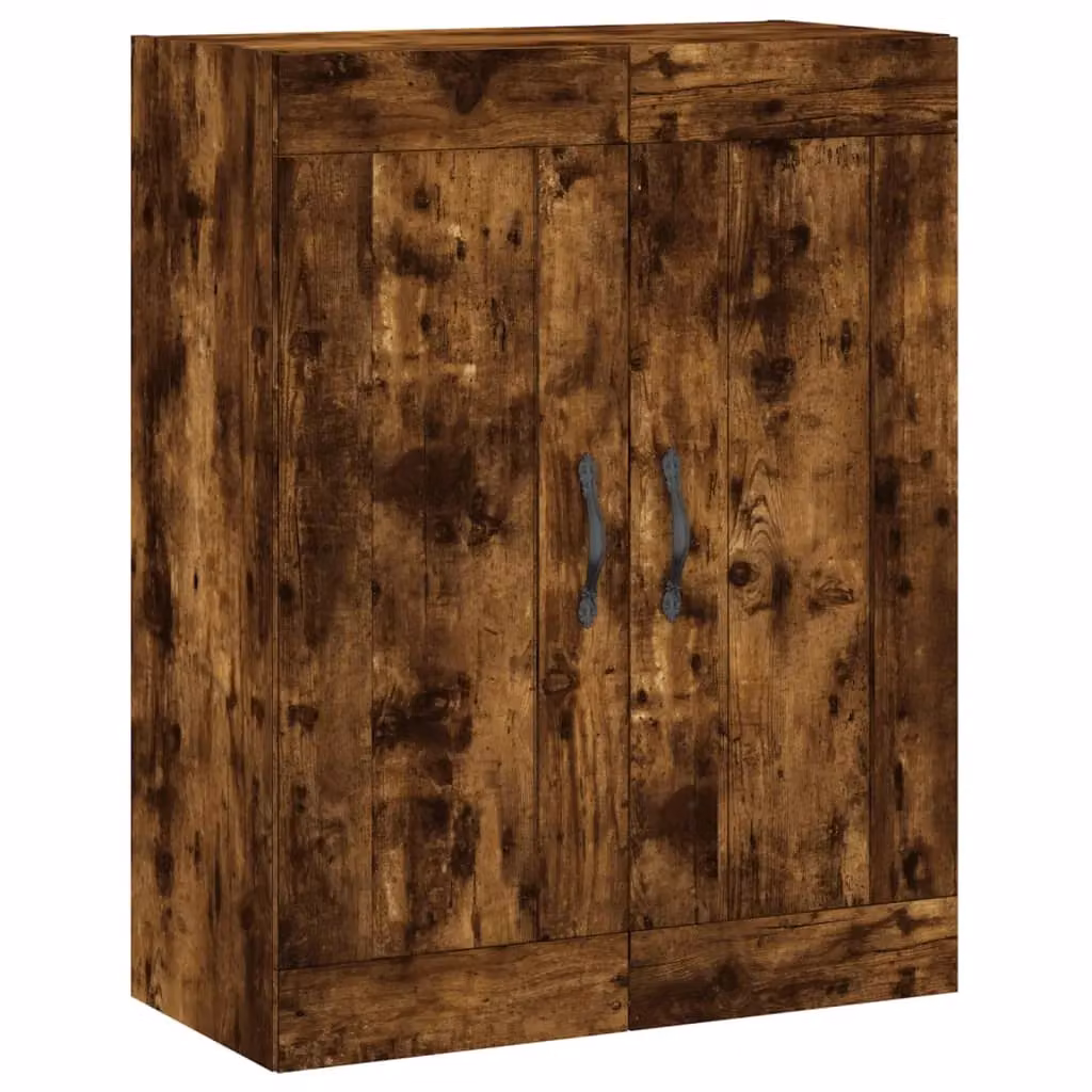 Berkfield Home Smoked Oak Wall Mounted Cabinet in Brown, W/D/H: 69.5 x 34 x 90 cm – 2