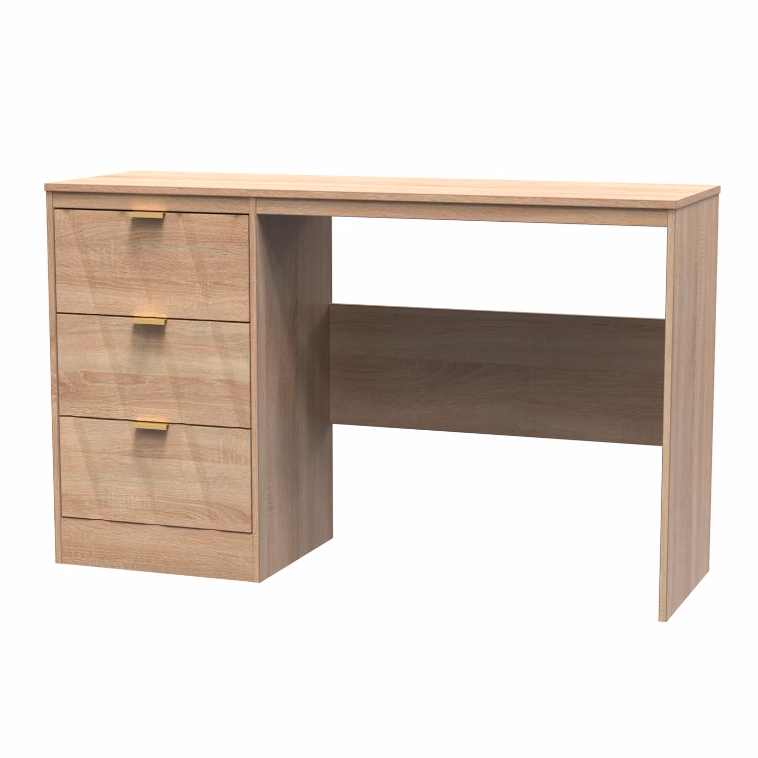 Ready Assembled 2 U Washington 3 Drawer Desk in Light Oak – 2