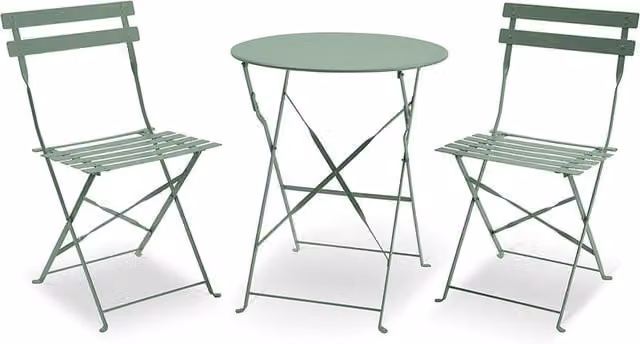 Royalcraft Padstow Bistro Folding Set in Green Metal