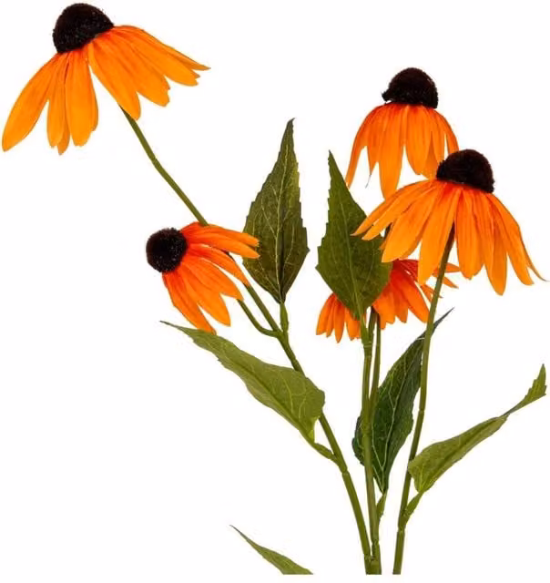 KDMD Orange Echinacea Artificial Flower Stem for Floral Displays