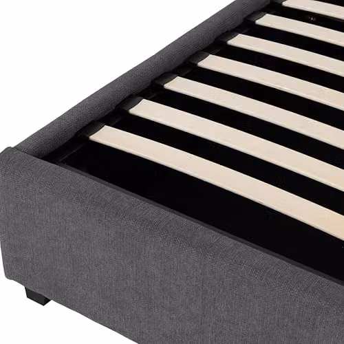Seconique Verona Double Ottoman Gas Lift Storage Bed in Grey Fabric, W/D/H: 140 x 200 cm – 6