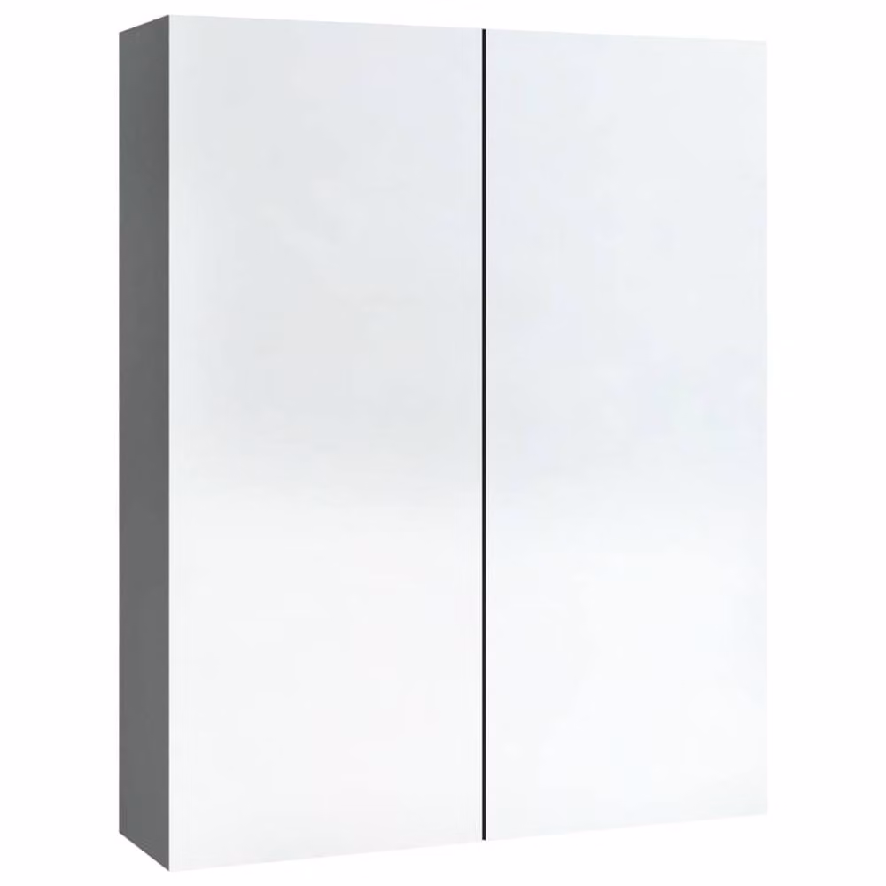 Berkfield Home Modern Bathroom Mirror Cabinet in Anthracite Black, W/D/H: 60 x 15 x 75 cm – 2